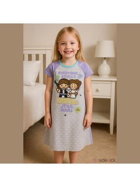 Star Wars Girls Nightgown Han Solo Leia Size 10 Pajama Dress
